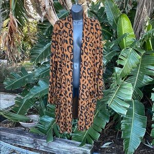 Isle leopard print knit duster